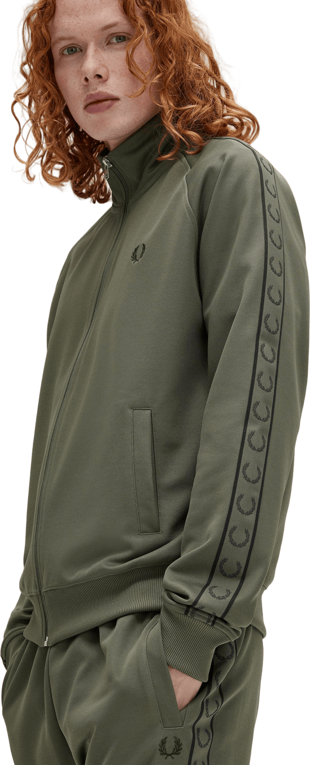 Contrast Tape Track Jkt W49 Laurel W Green/ngt Green - Bild 3