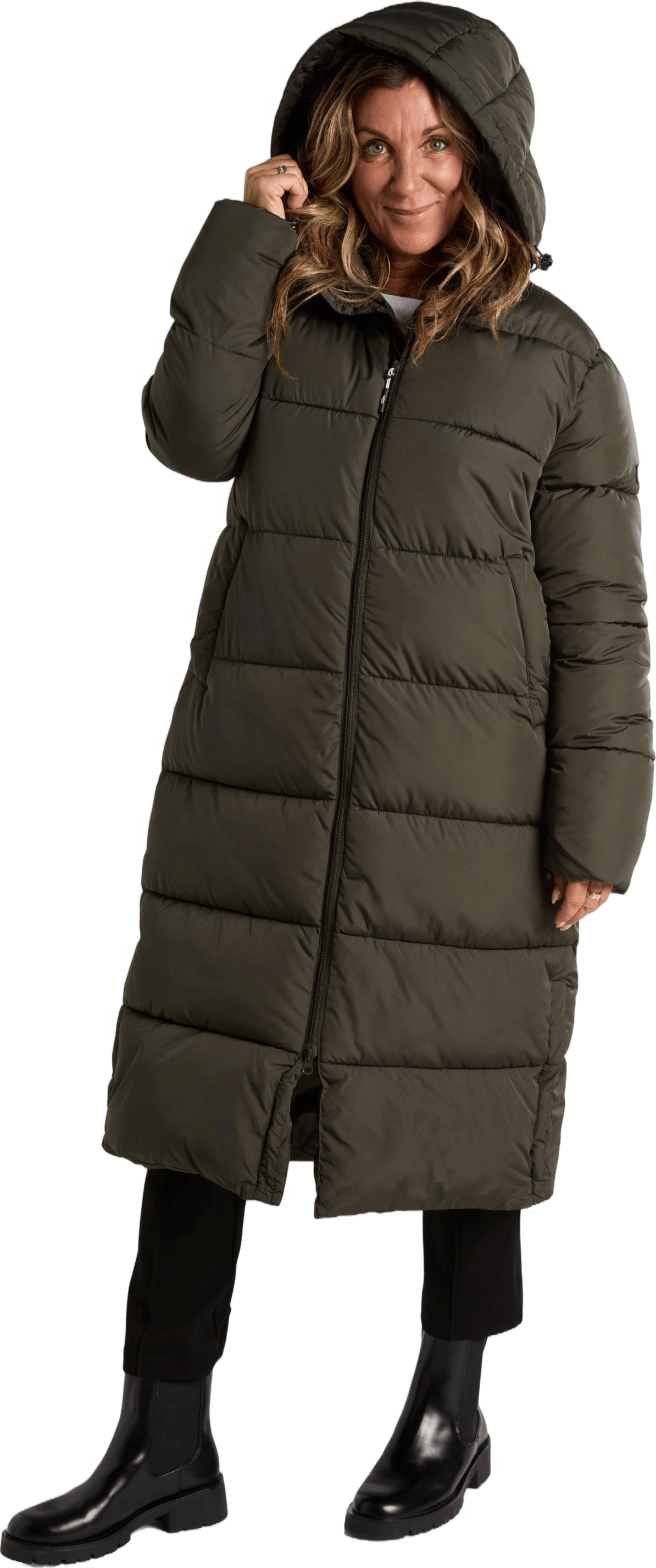 Deyna Reco Coat Dark Olive, Female, Apparels, jackets, Black, L