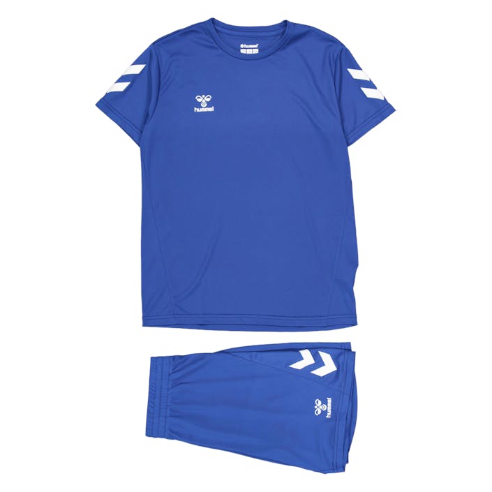 Hmllogo Set Kids True Blue, Unisex, Apparels, tracksuits & sets, Blue, 152