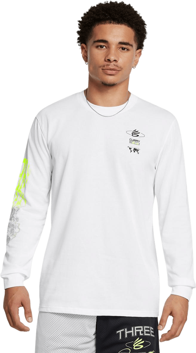 Curry Hw Verbiage Ls Tee White