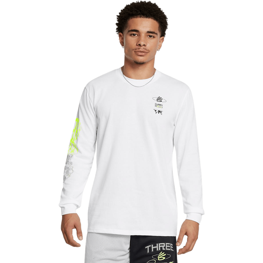 Curry Hw Verbiage Ls Tee White