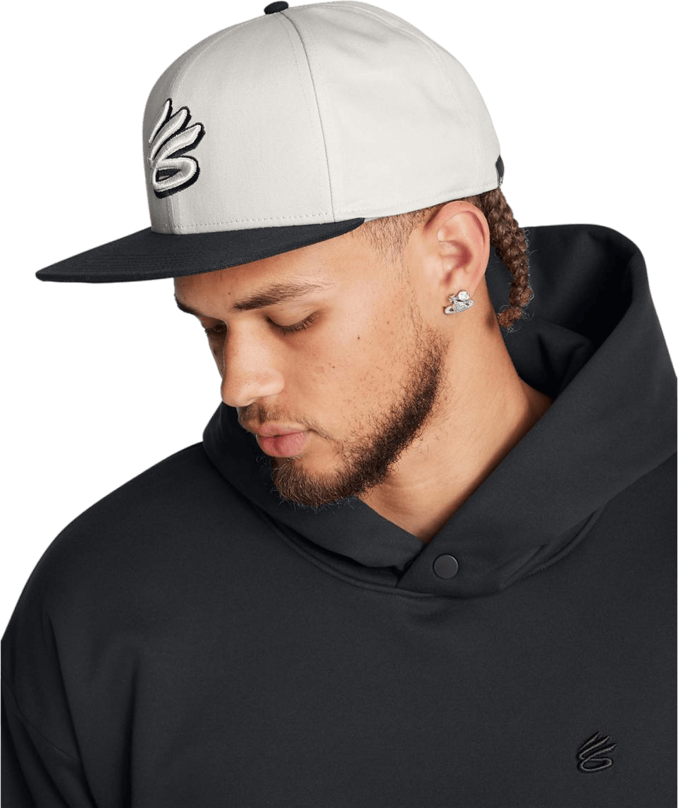 M Curry Flatbrim Snapback White Clay - Bild 3