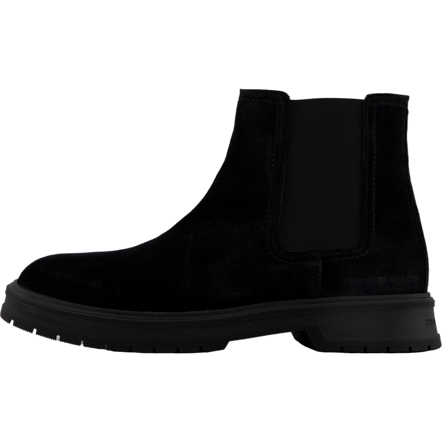 Hilfiger Suede Zip Chelsea Black