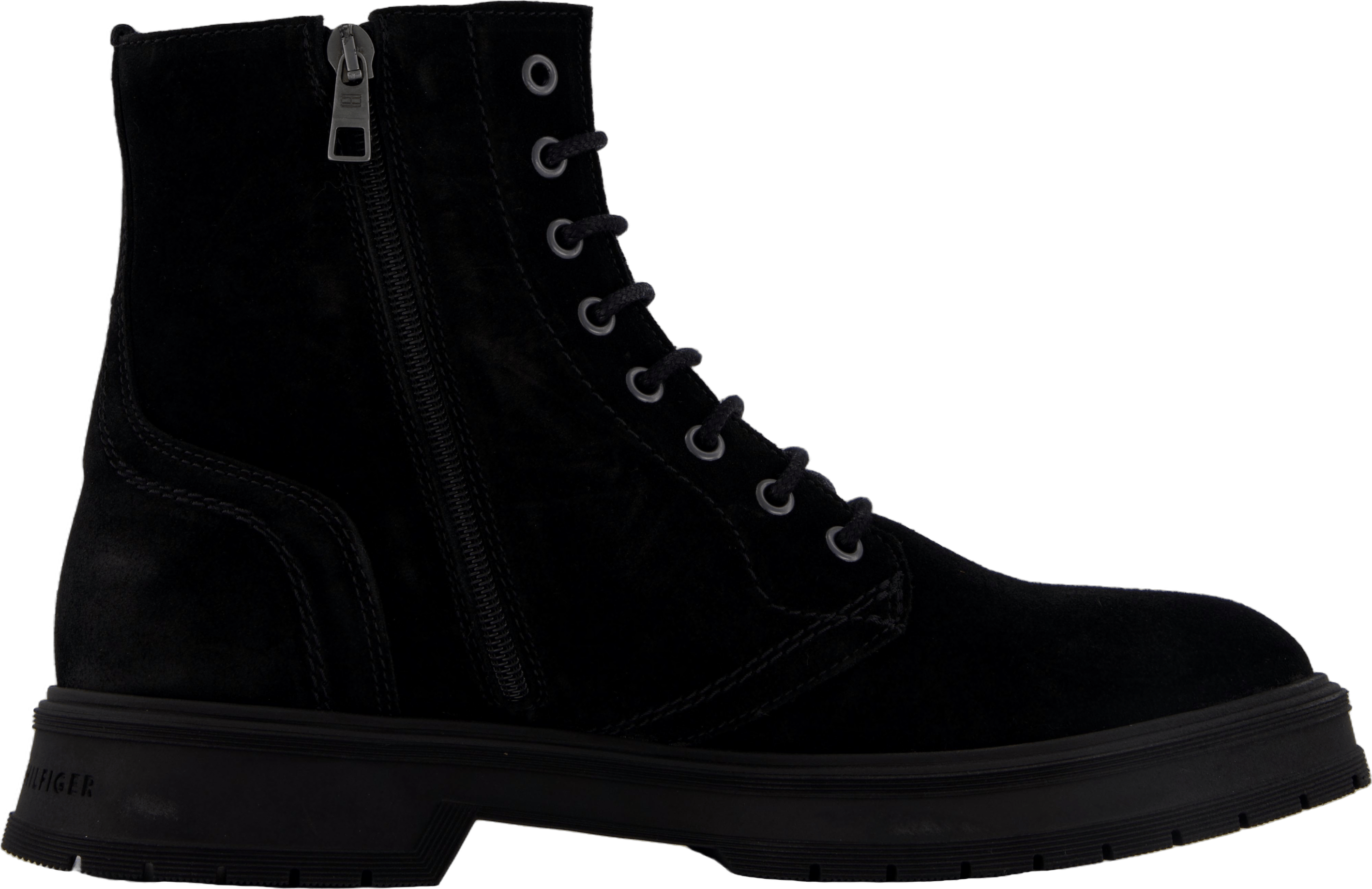 Hilfiger Suede Lace Zip Boot Black - Bild 3