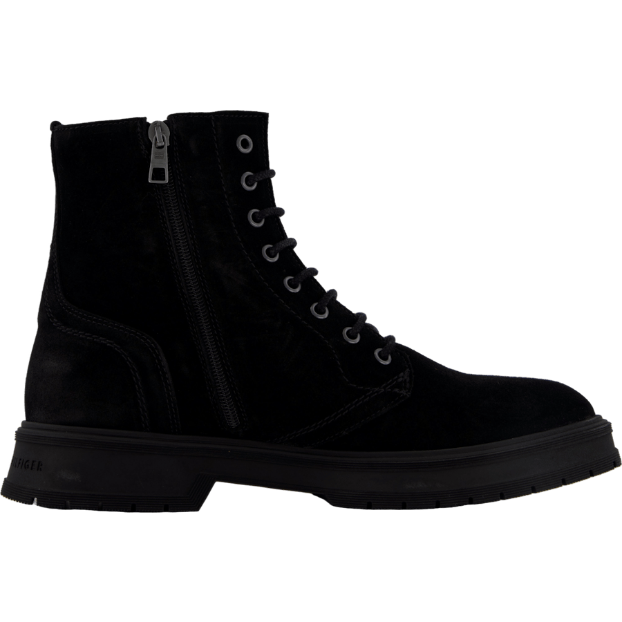 Hilfiger Suede Lace Zip Boot Black - Bild 3