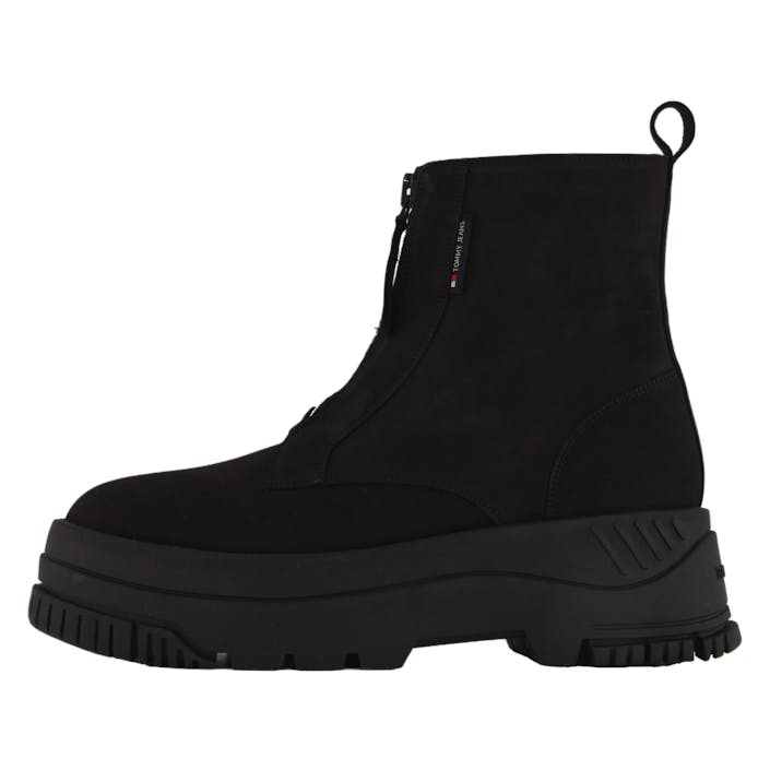 Tjw Zip  Up Flatform Nubuck Bo Black, Female, Shoes, Boots, Boots, Black, EU 41