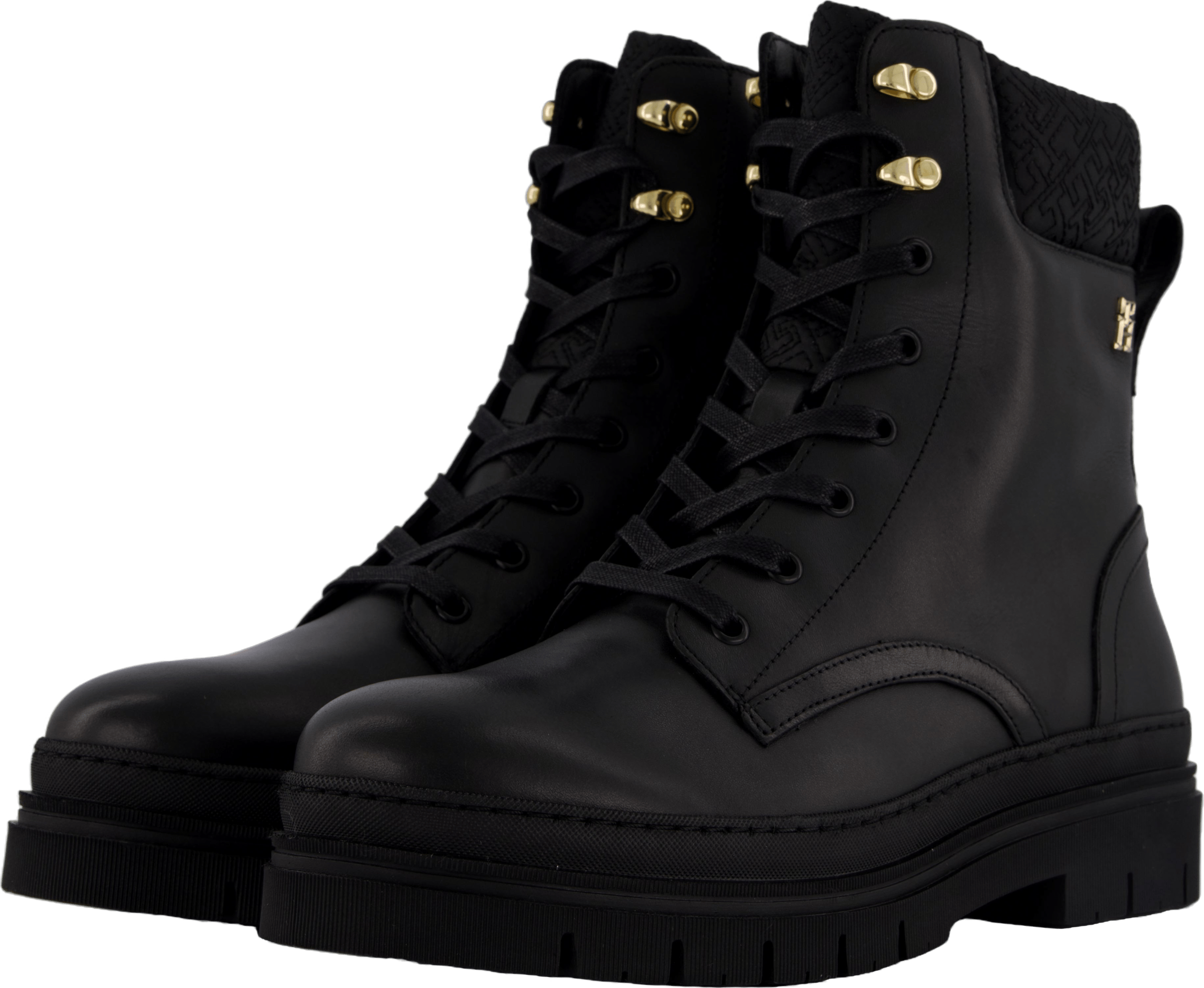 Cleated Lace-up Lthr Mix Mono  Black - Bild 2