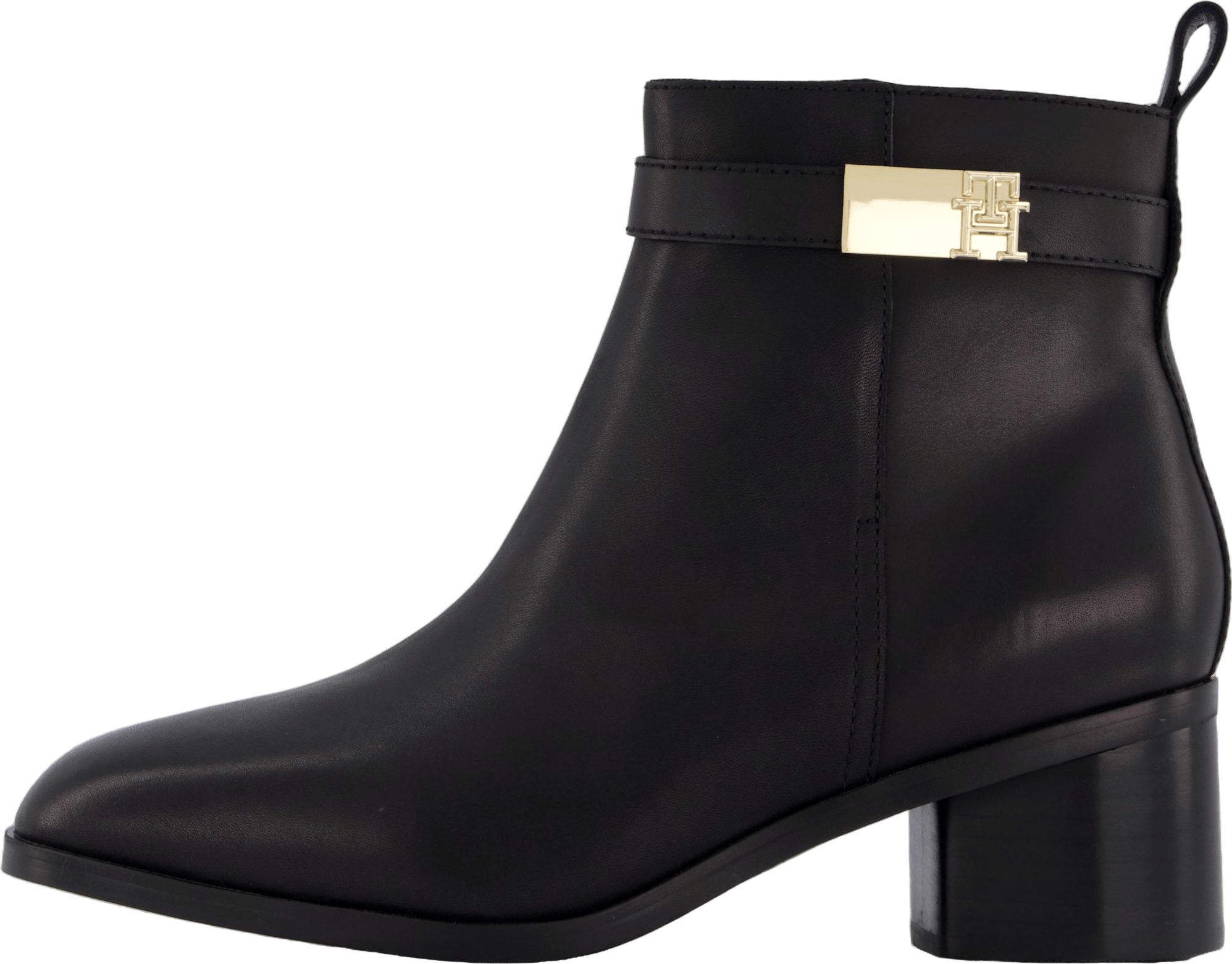 Th Logo Mid Heel Bootie Black