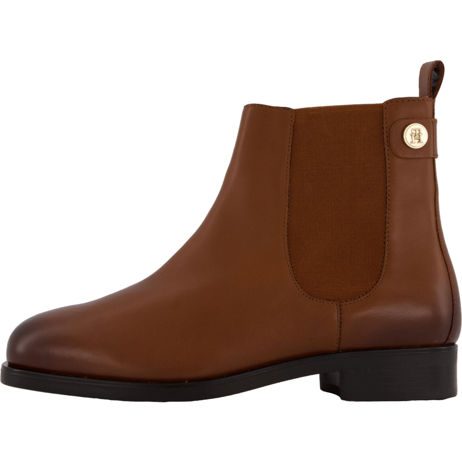 Th Stud Leather Low Chelsea Cognac Brown