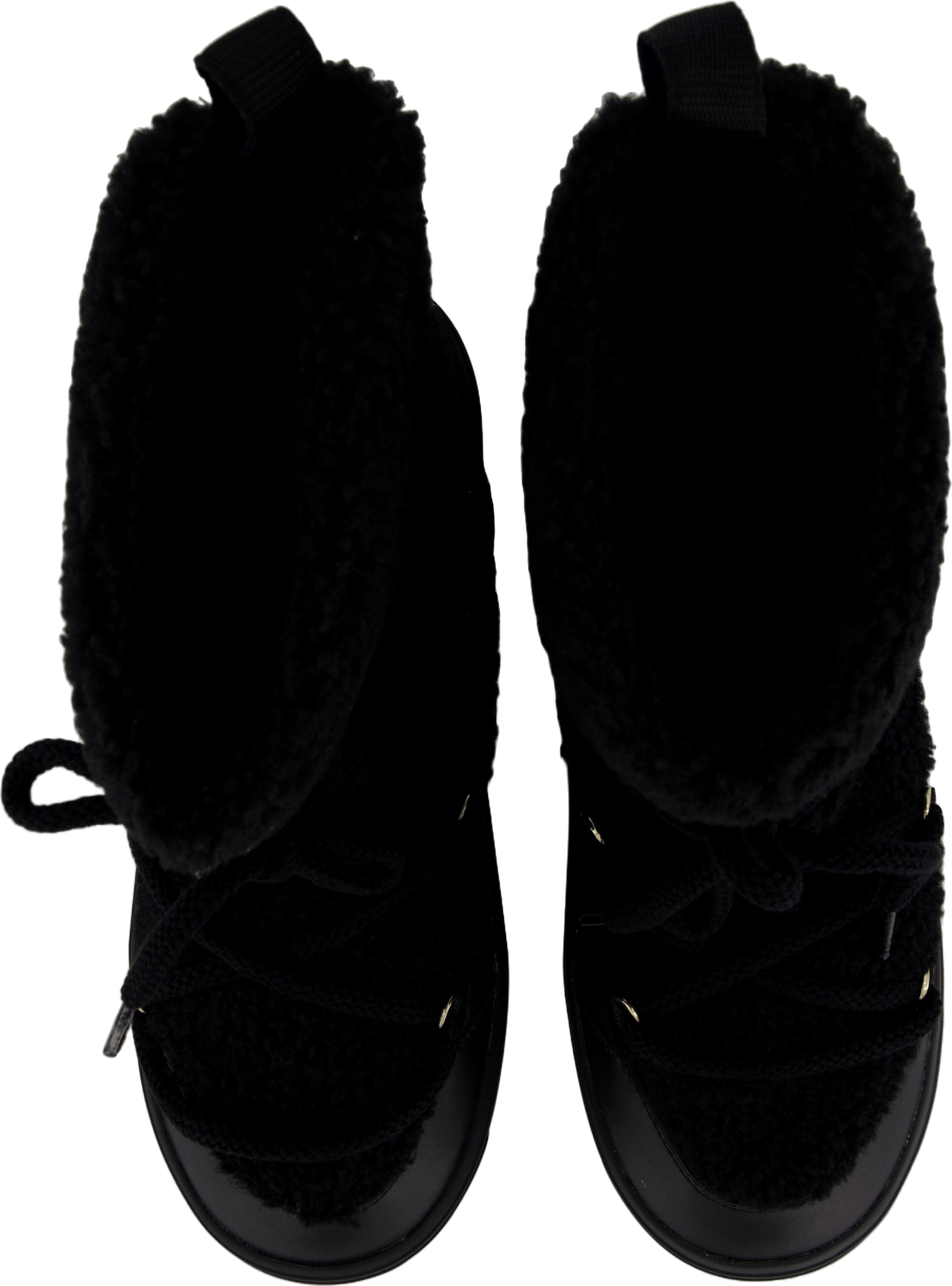 Lace-up Faux Shearling Snowboo Black - Bild 6