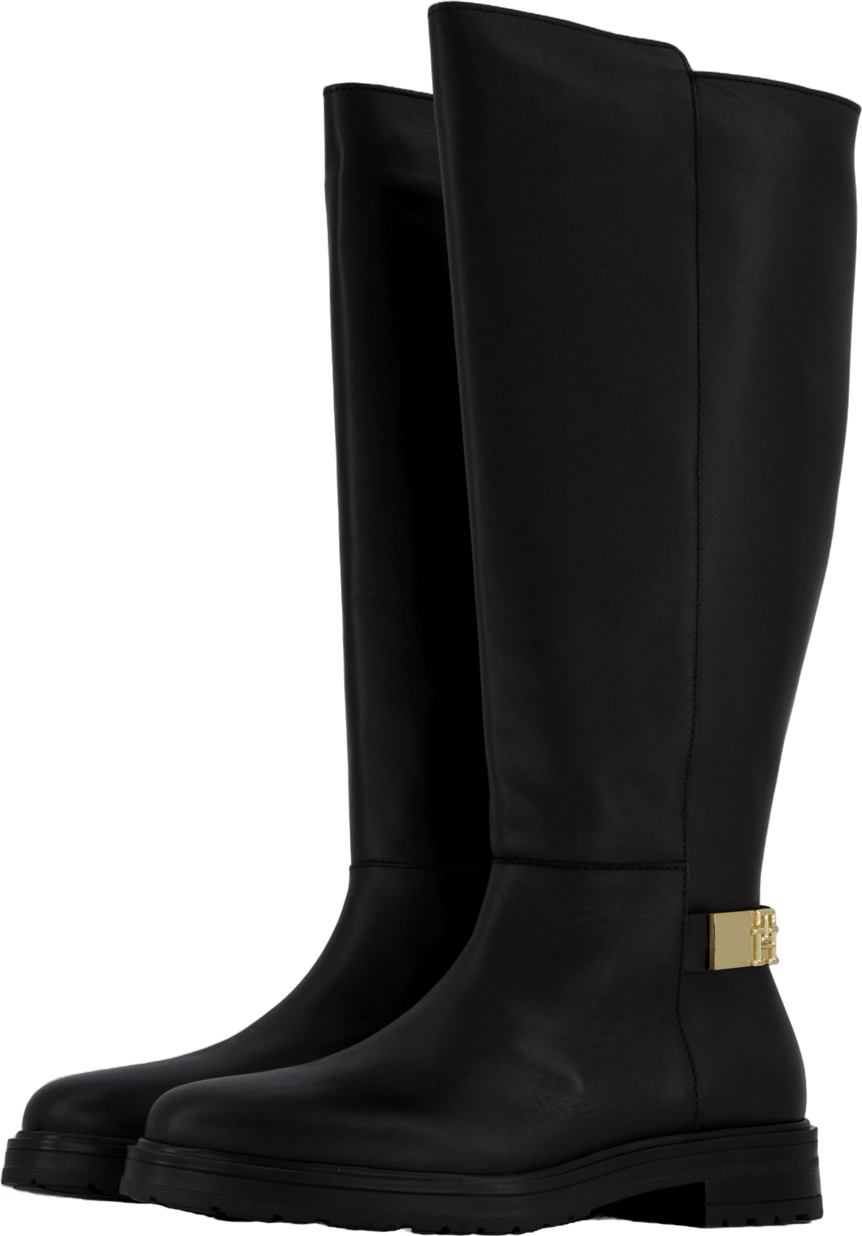 Th Logo Leather Long Boot Black - Bild 2