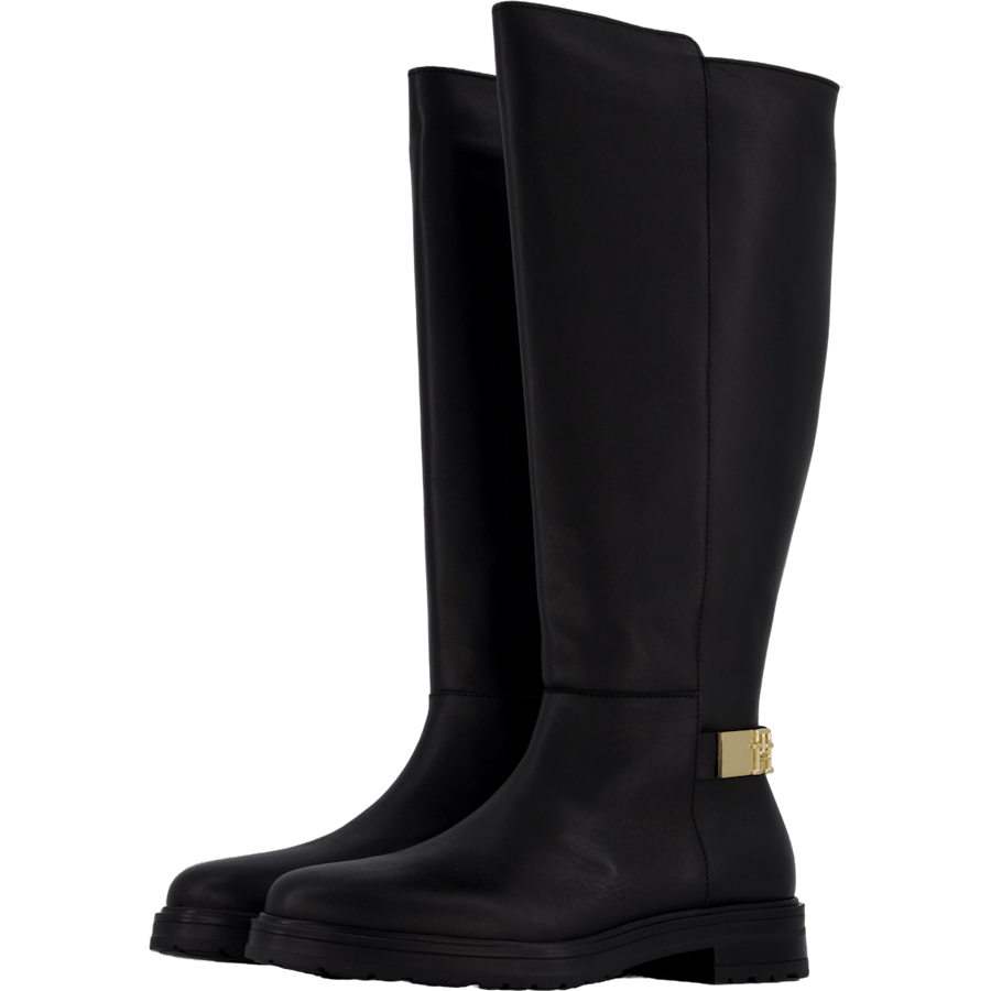 Th Logo Leather Long Boot Black - Bild 2