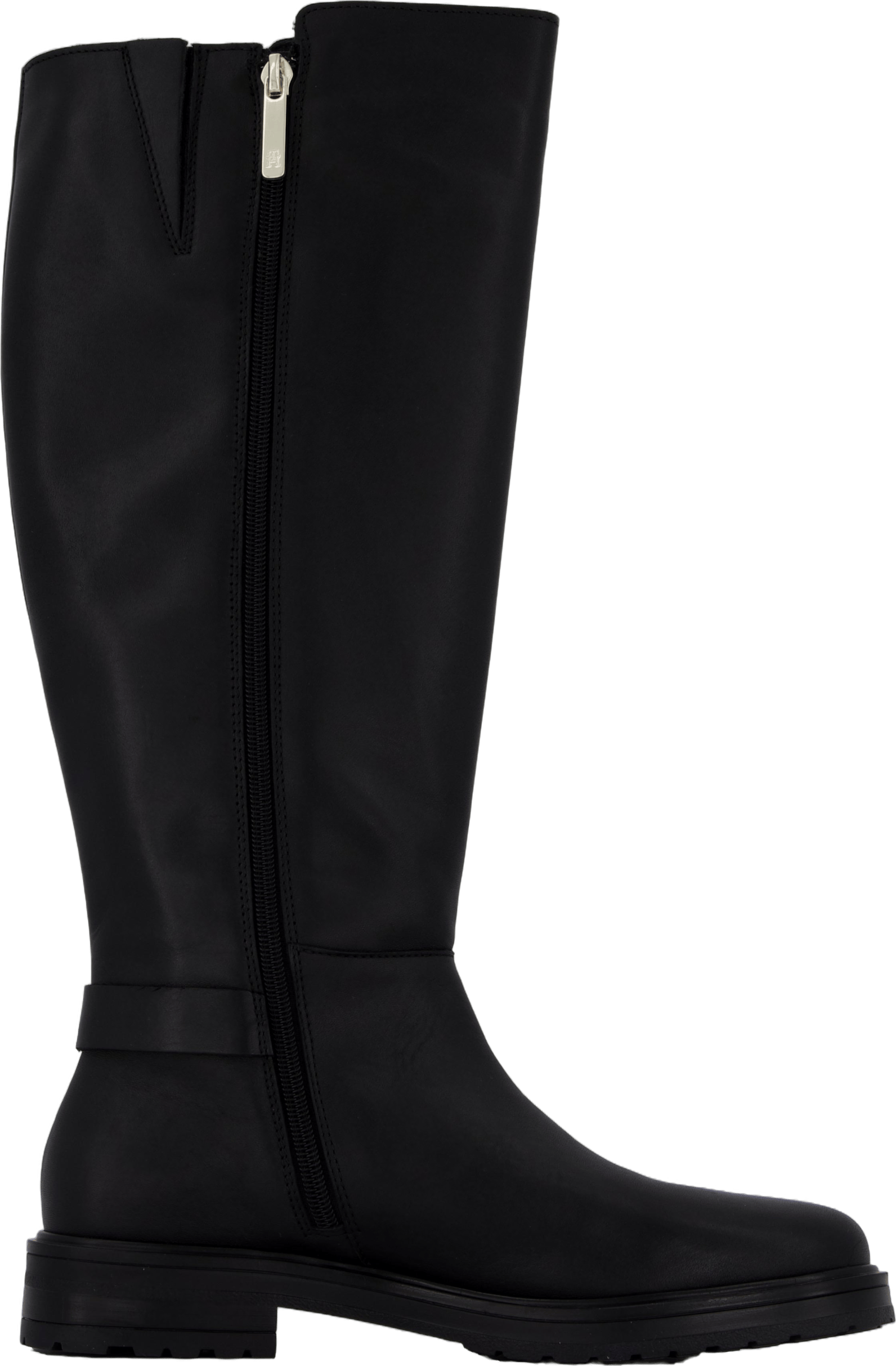 Th Logo Leather Long Boot Black - Bild 3