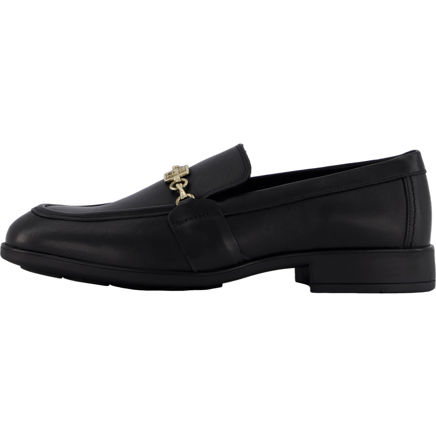 Th Chain Leather Loafer Black
