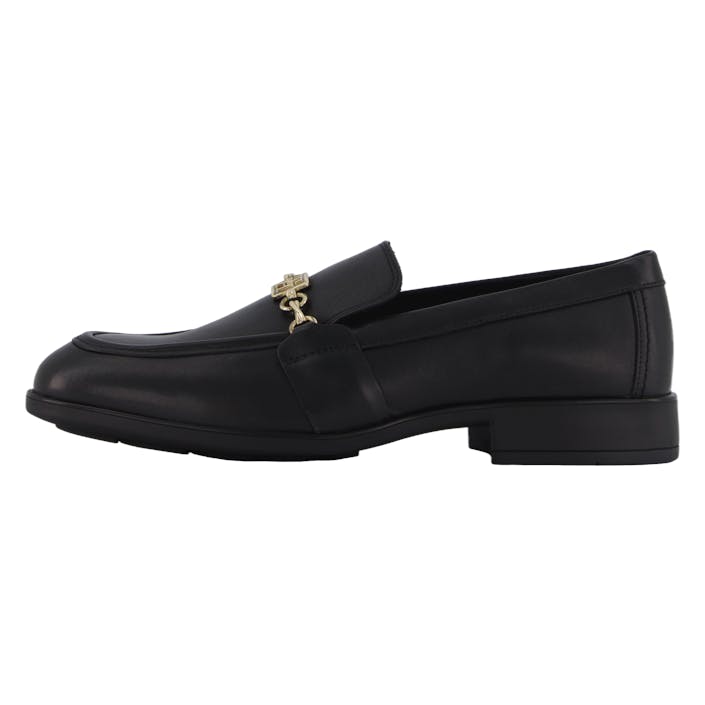 Th Chain Leather Loafer Black, Female, Buty, Płaskie buty, mokasyny, Czarny, EU 36