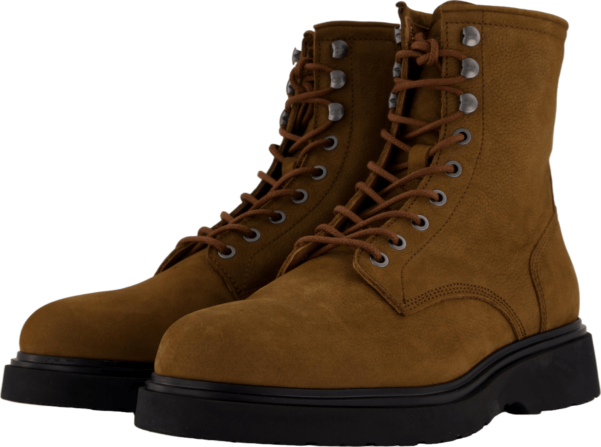 Lace Up Boot W/ Zip Suede Snuff Brown - Bild 2