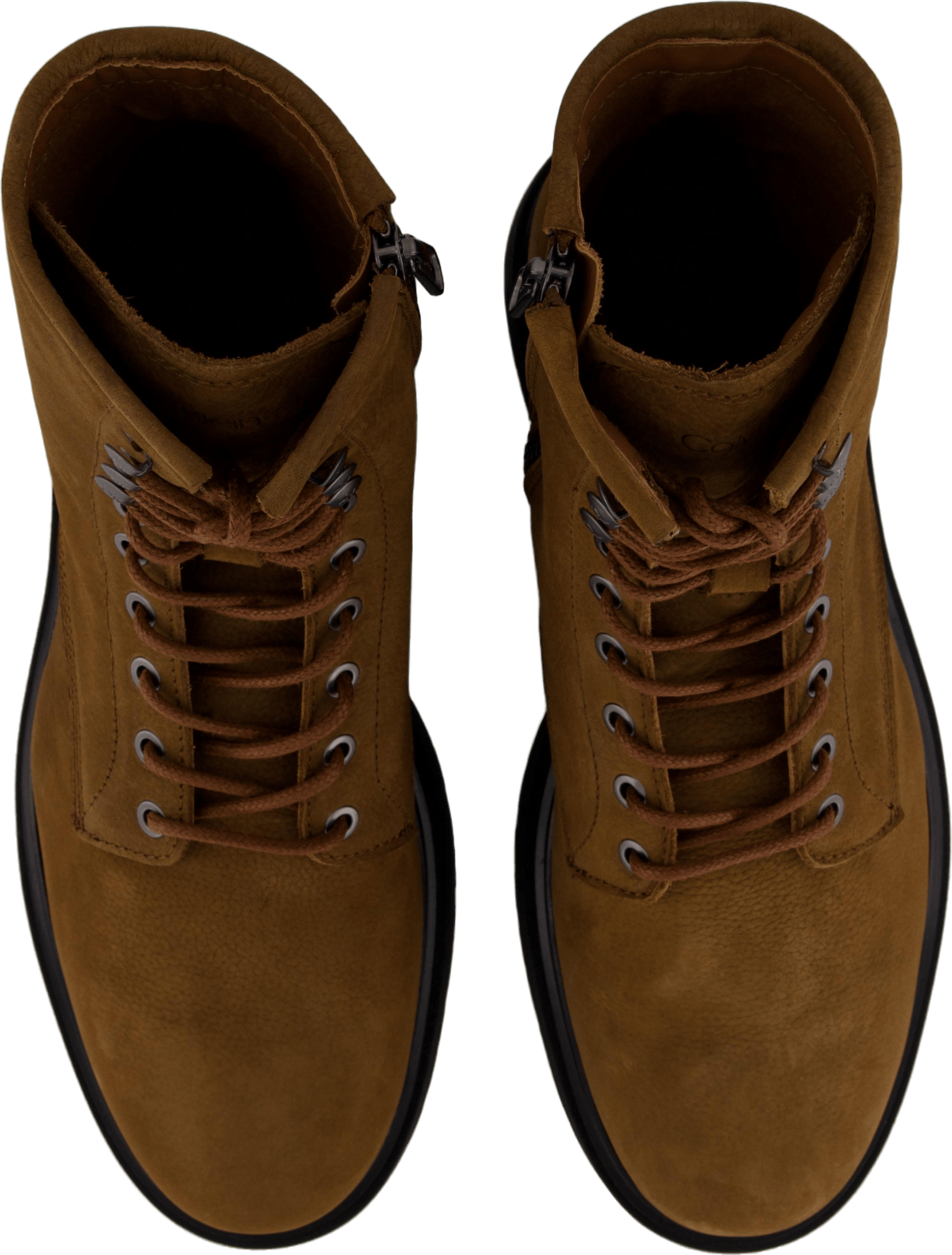 Lace Up Boot W/ Zip Suede Snuff Brown - Bild 6