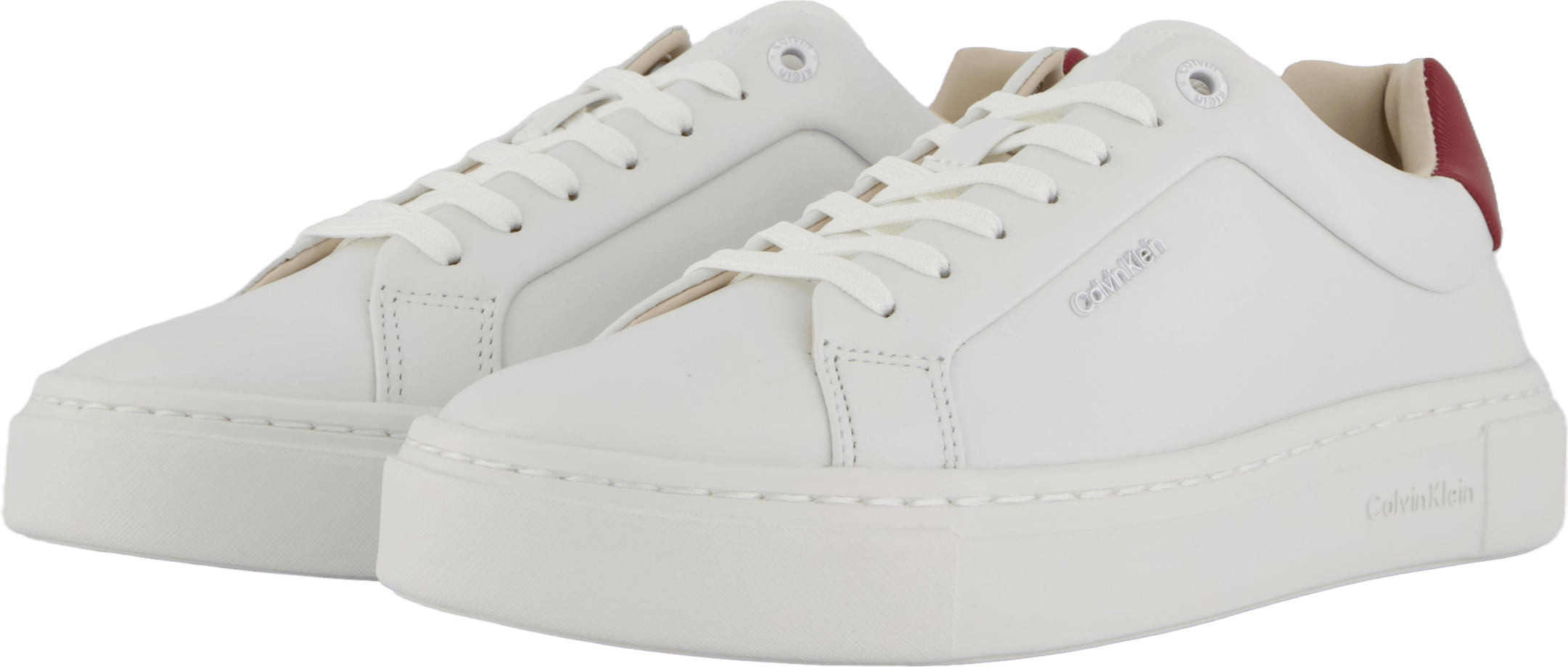 Cupsole Lace Up W/ml Lth Bright White/winery - Bild 2