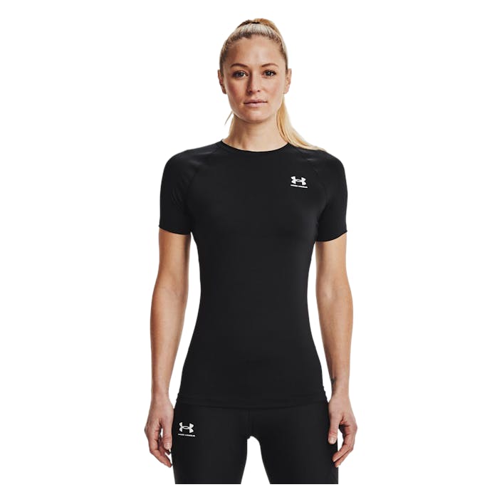 Ua Hg Authentics Comp Ss Black, Female, Kläder, T-shirt, Svart, XL