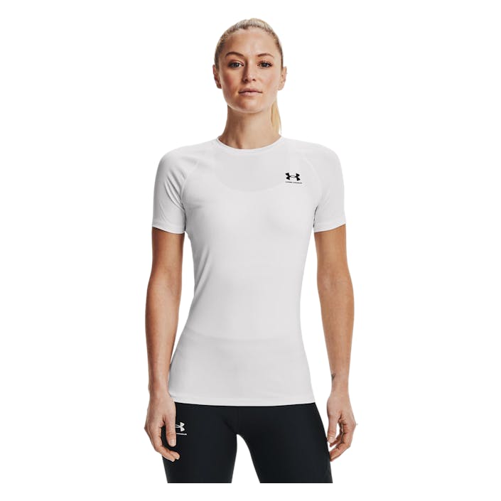 Ua Hg Authentics Comp Ss White, Female, Kläder, T-shirt, Vit, S