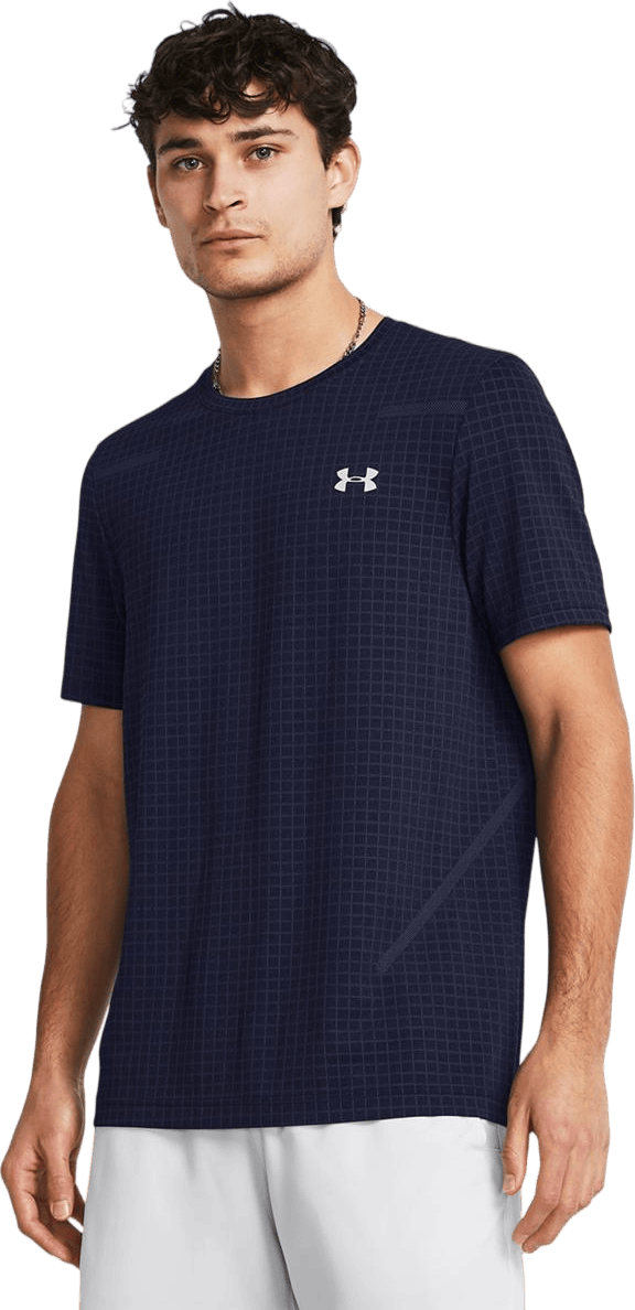 Vanish Seamless Grid Ss Midnight Navy