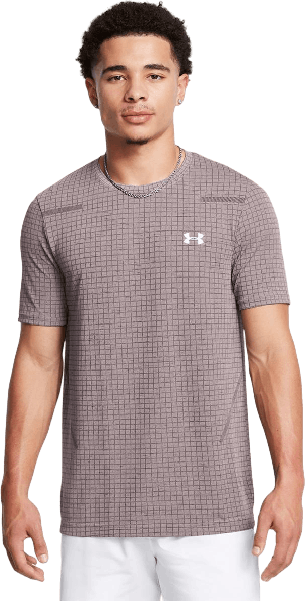 Vanish Seamless Grid Ss Tetra Gray, Male, Klær, T skjorte, Grå, M