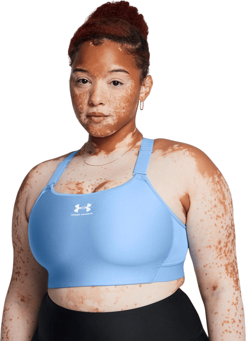Ua Heatgear High Horizon Blue, Female, Kleding, Sport bh, Blauw, XS