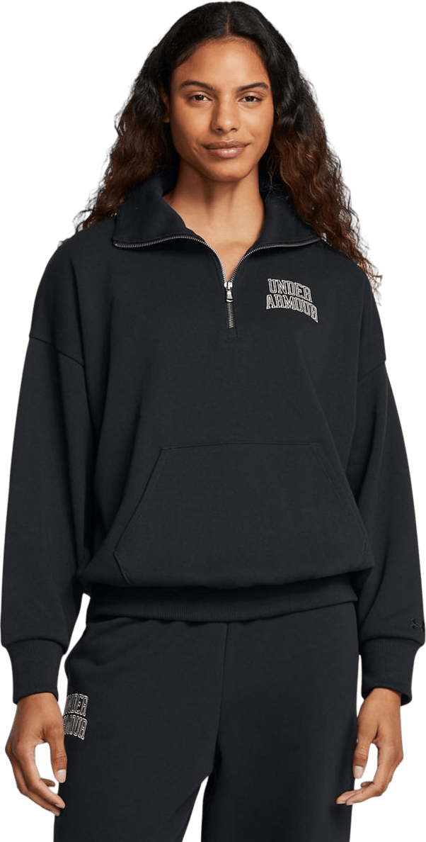 Ua Icon Hwt Terry Os Hz Black, Female, Apparels, Shirts, Blue, L