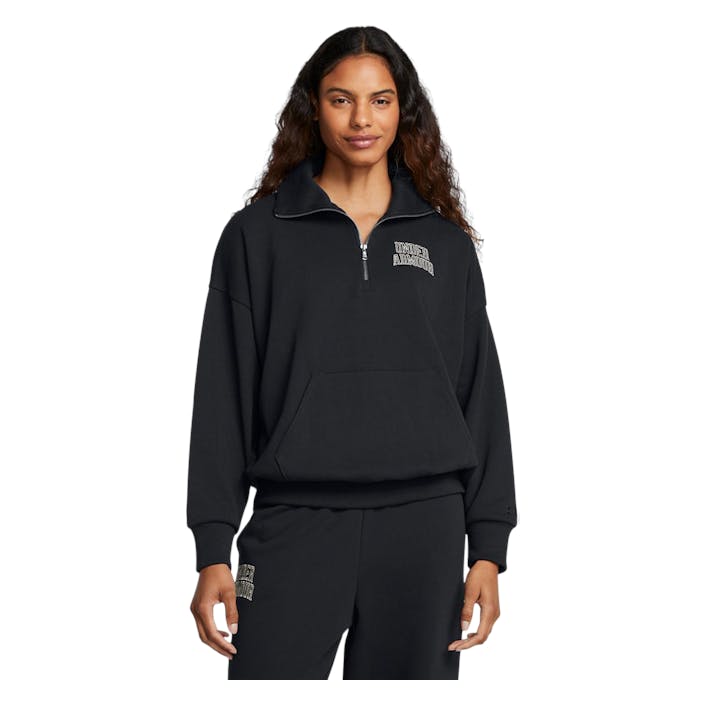 Ua Icon Hwt Terry Os Hz Black, Female, Apparels, Shirts, Blue, L
