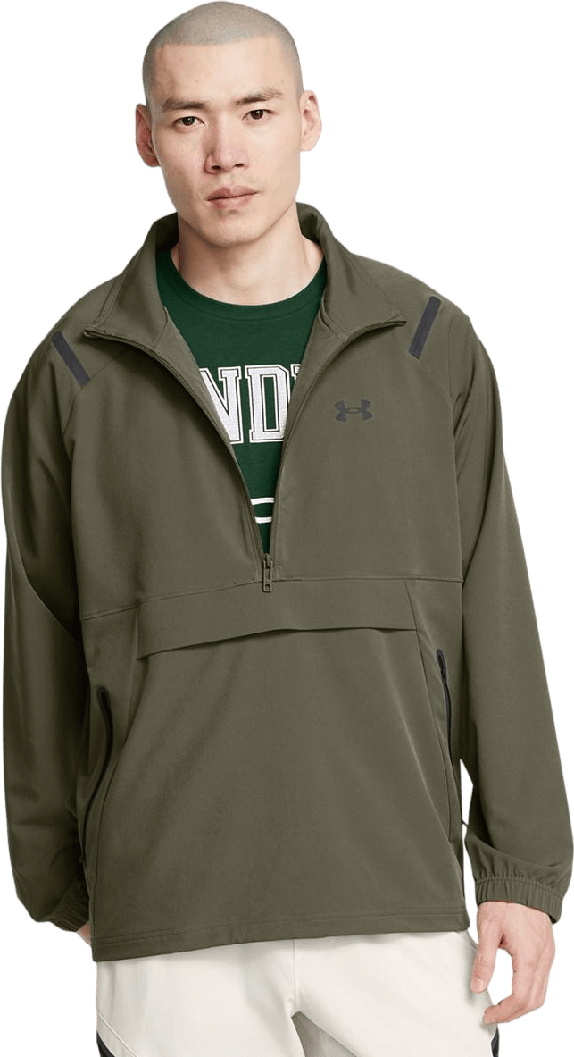 Ua Unstoppable Anorak Lc Marine Od Green, Male, Kleding, jassen, Groen, XL
