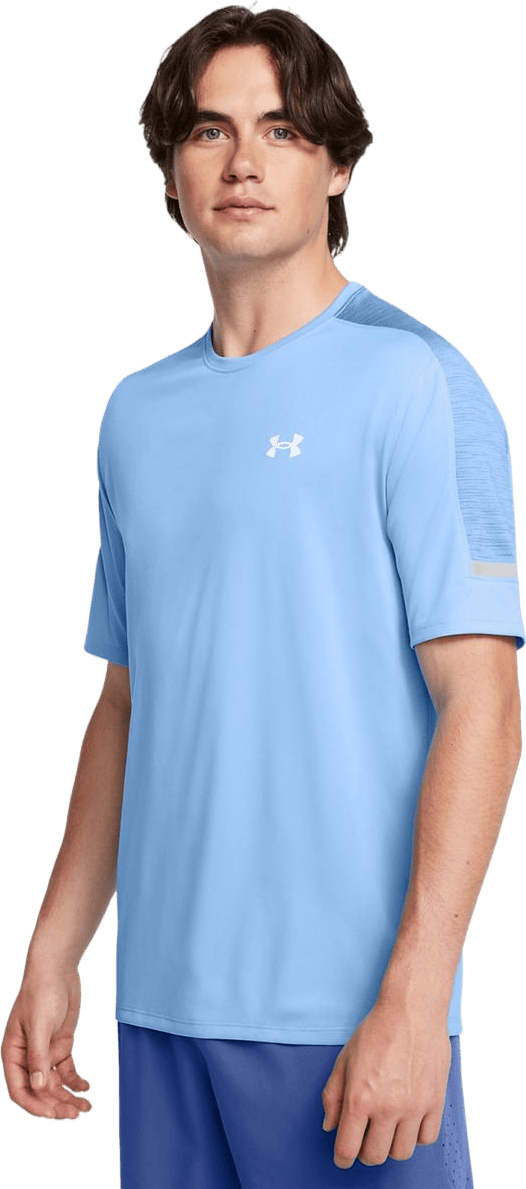 Ua Tech Utility Ss Horizon Blue, Male, Kläder, T-shirt, Blå, S