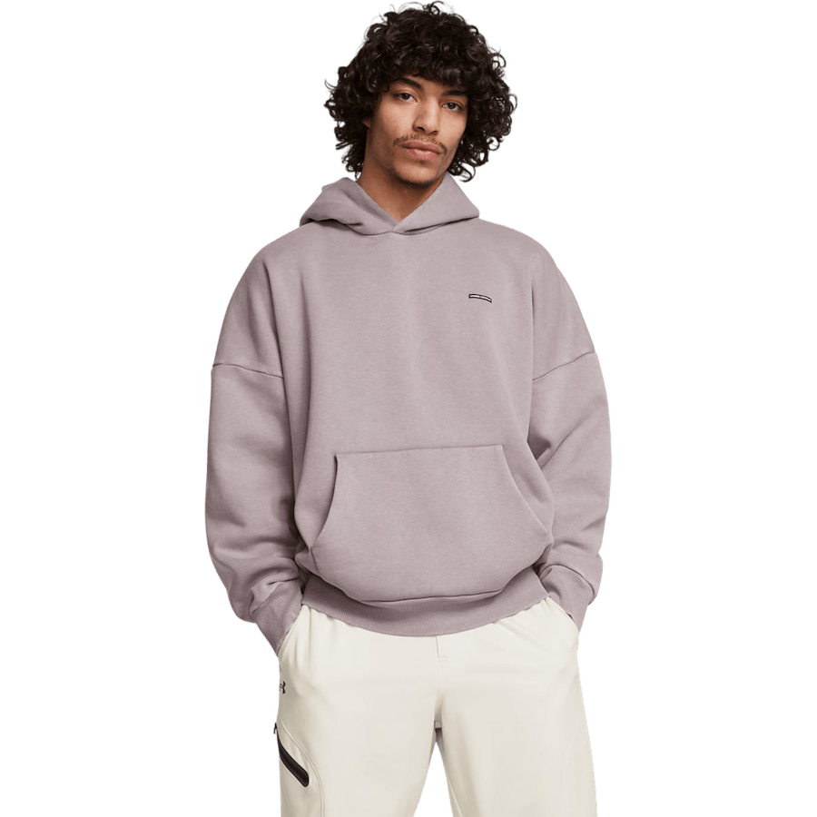 Ua Icon Hwt Flc Wash Os Hood Tetra Gray