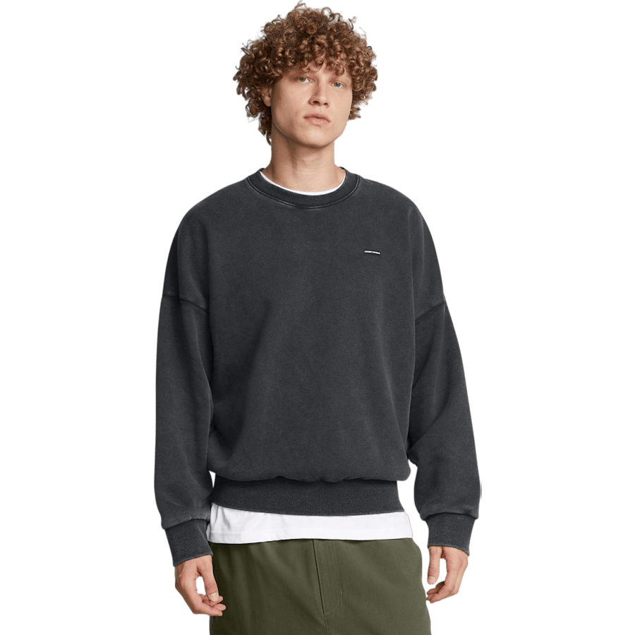 Ua Icon Hwt Flc Wash Os Crew Black