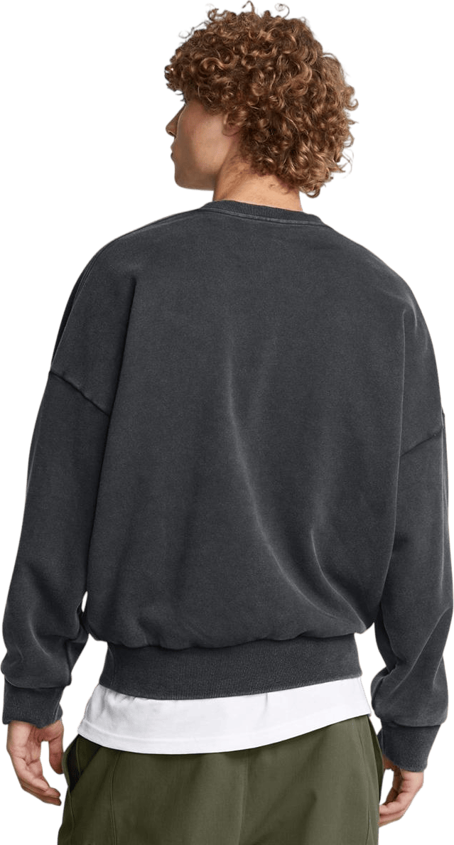 Ua Icon Hwt Flc Wash Os Crew Black - Bild 2