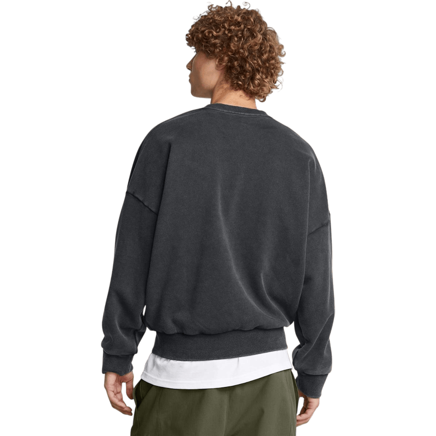 Ua Icon Hwt Flc Wash Os Crew Black - Bild 2