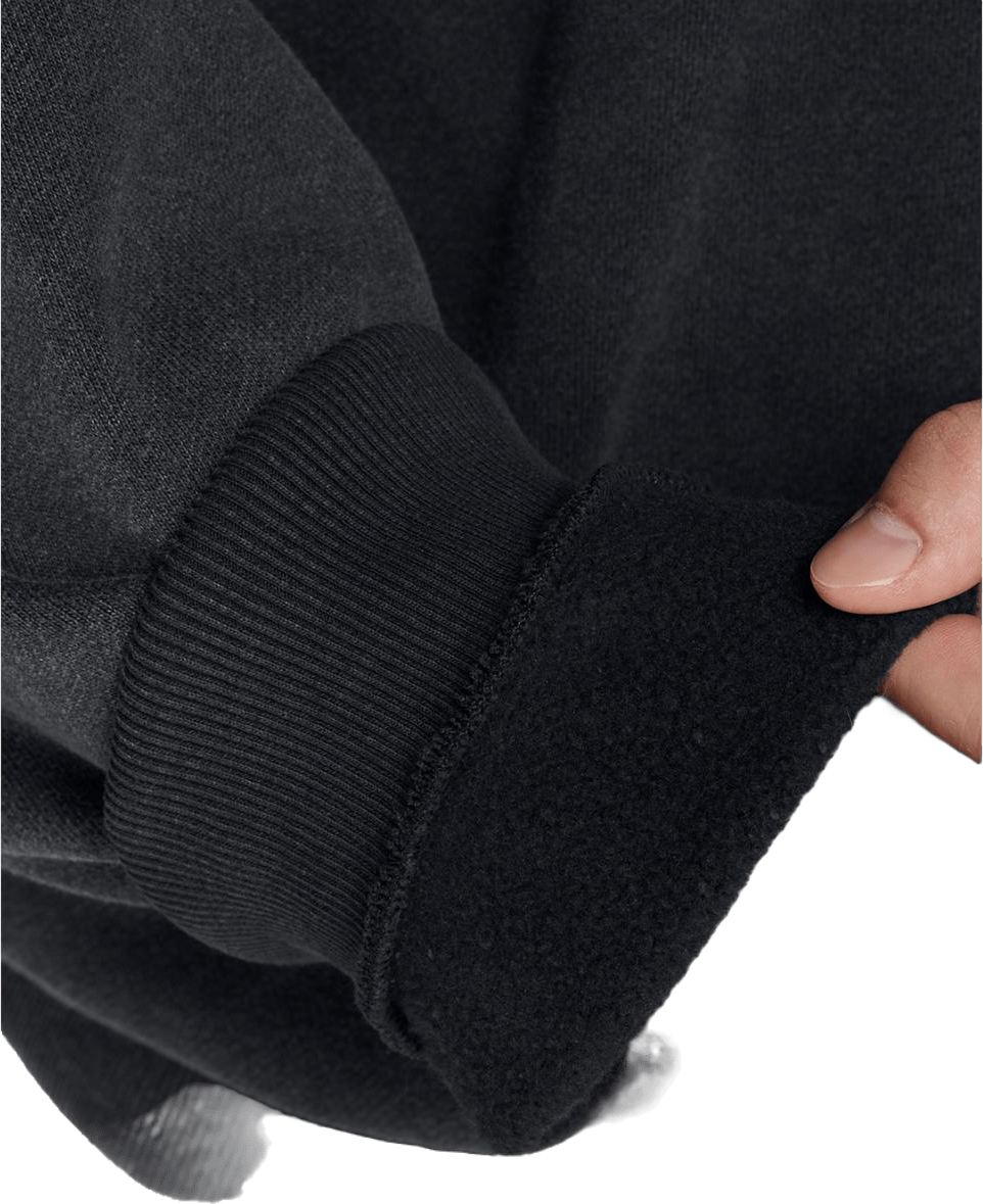 Ua Icon Hwt Flc Wash Os Crew Black - Bild 3