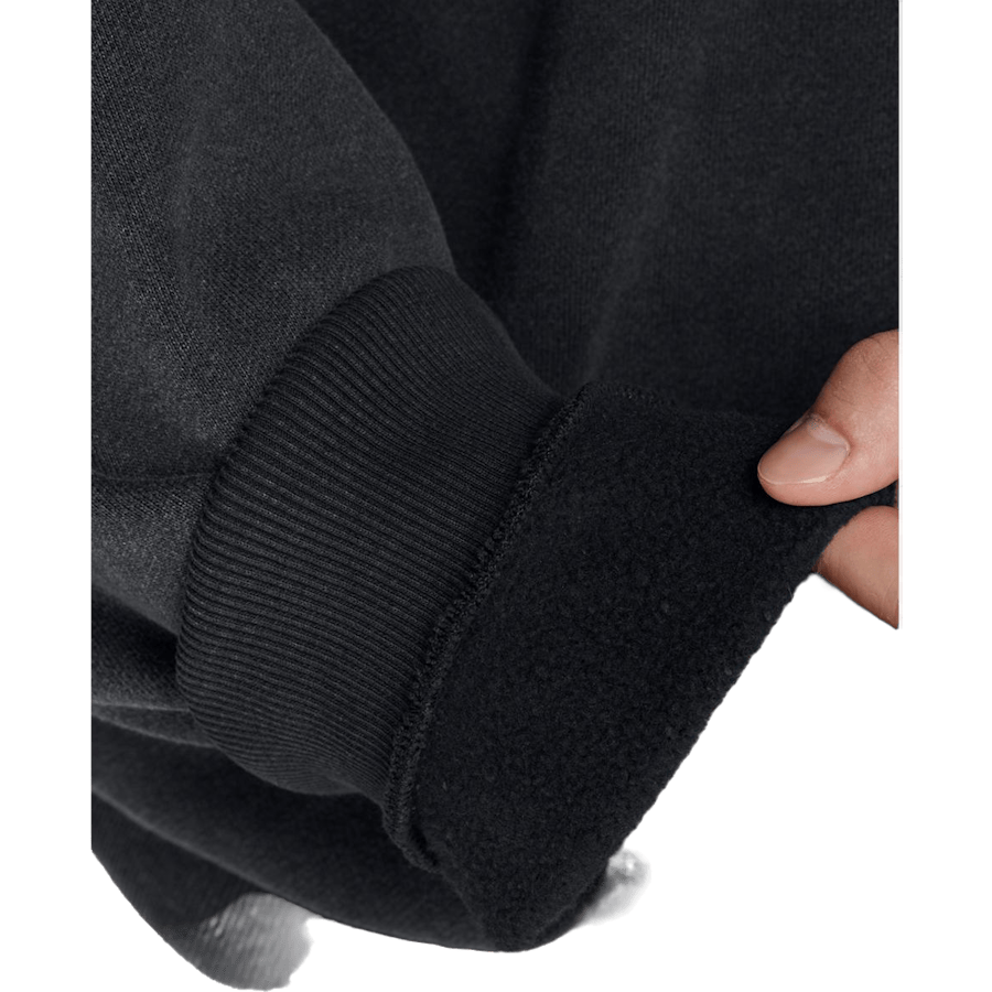 Ua Icon Hwt Flc Wash Os Crew Black - Bild 3