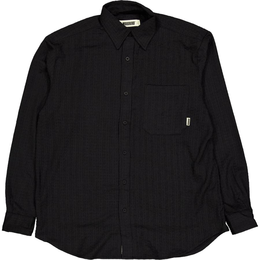 Wbyuzo Struck Shirt Black