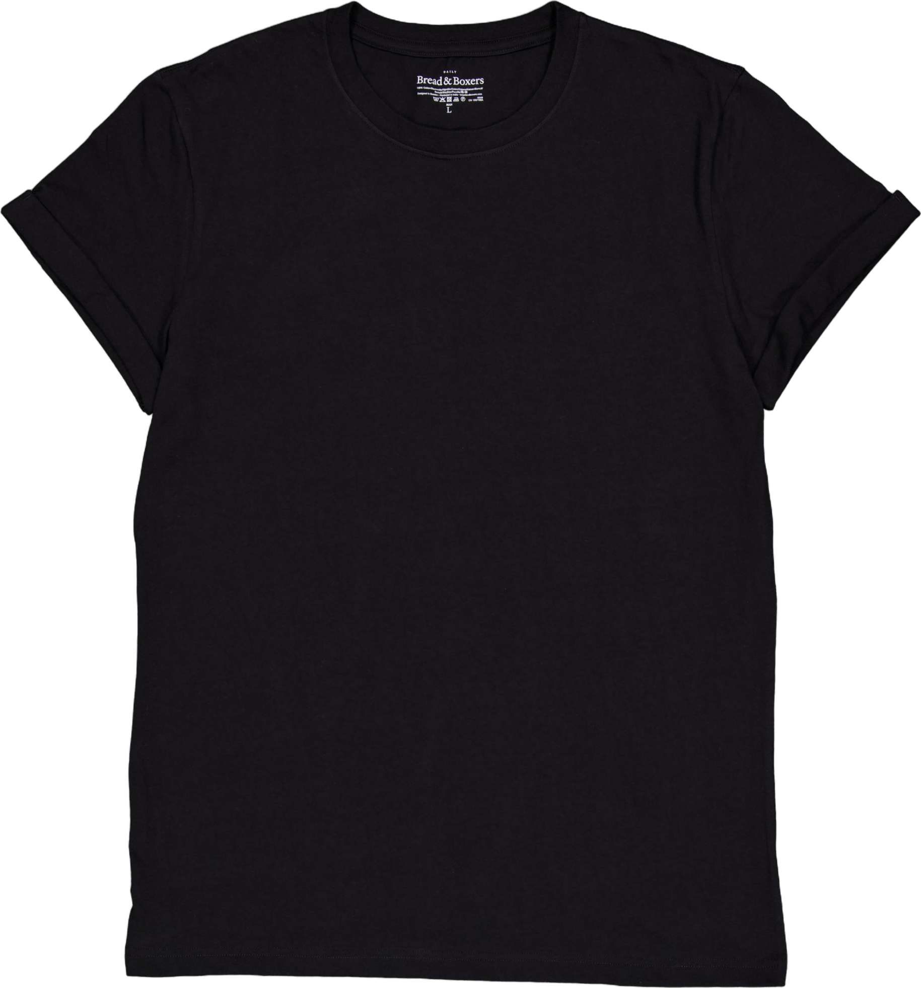 Roll-up Tee Black