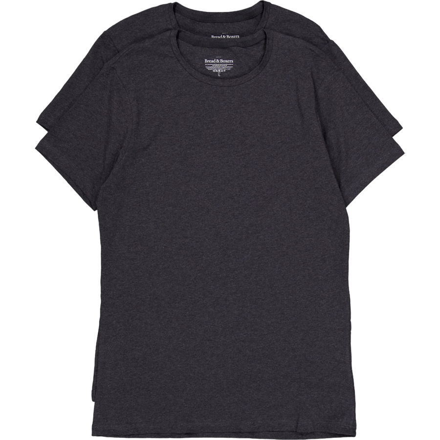 Crew-neck 2-pack Dark Grey Melange