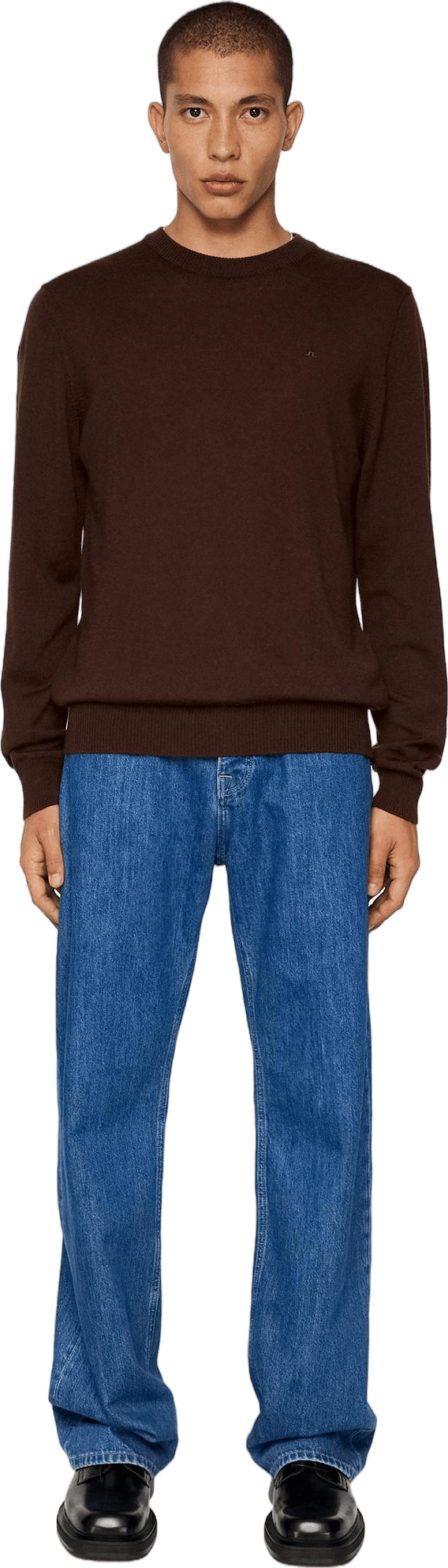 Keane Merino Crew Neck Sweater Bitter Chocolate - Bild 2