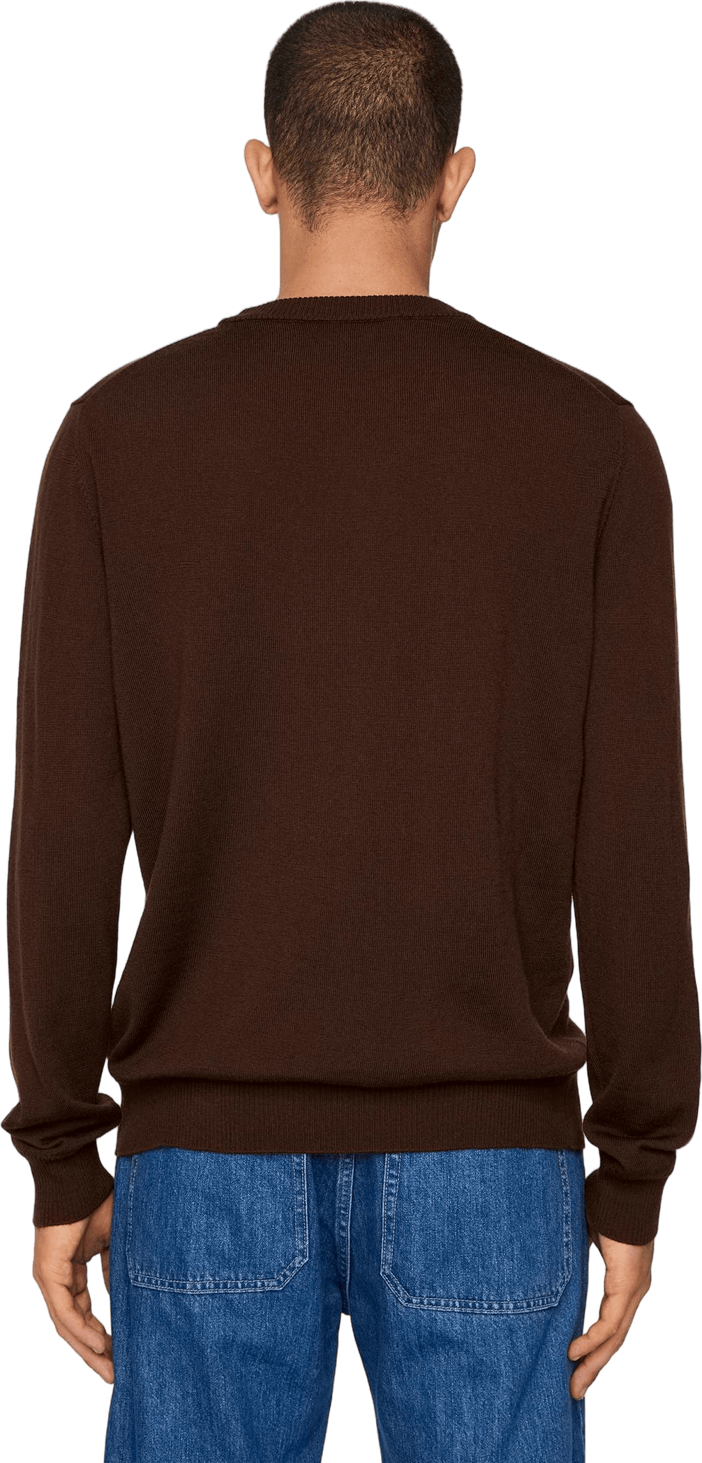 Keane Merino Crew Neck Sweater Bitter Chocolate - Bild 3