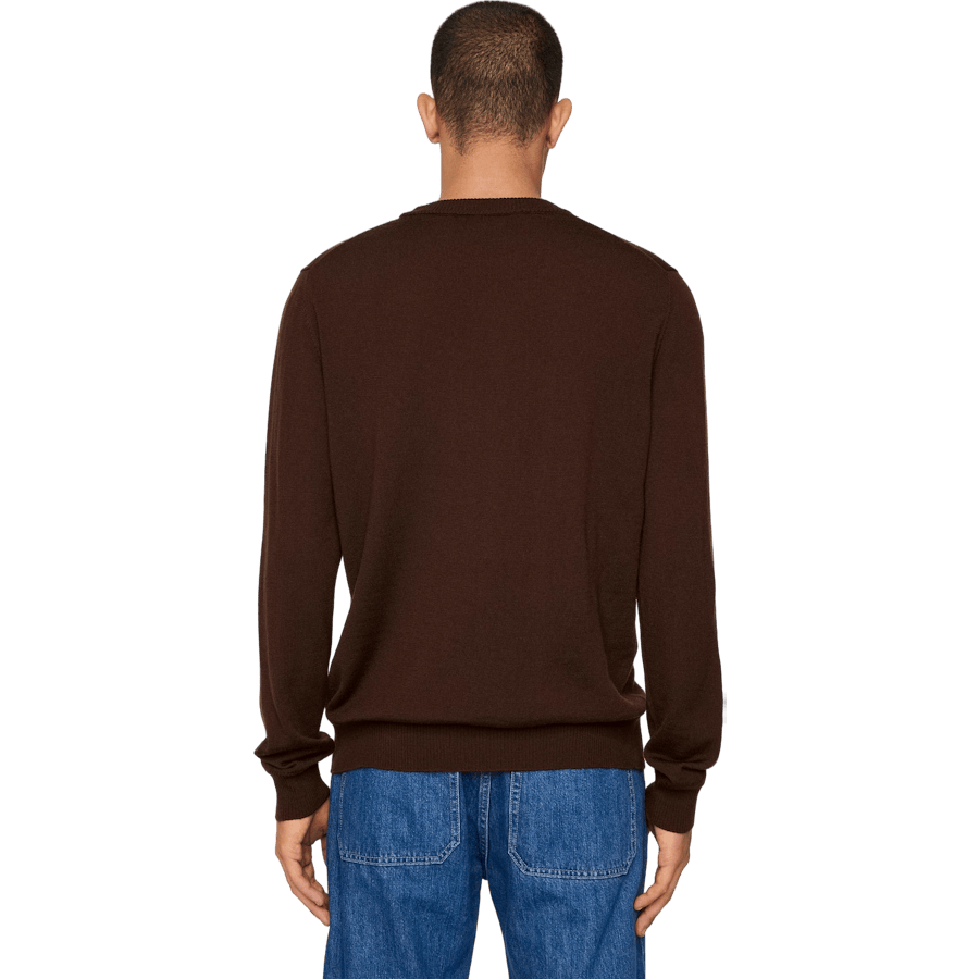 Keane Merino Crew Neck Sweater Bitter Chocolate - Bild 3