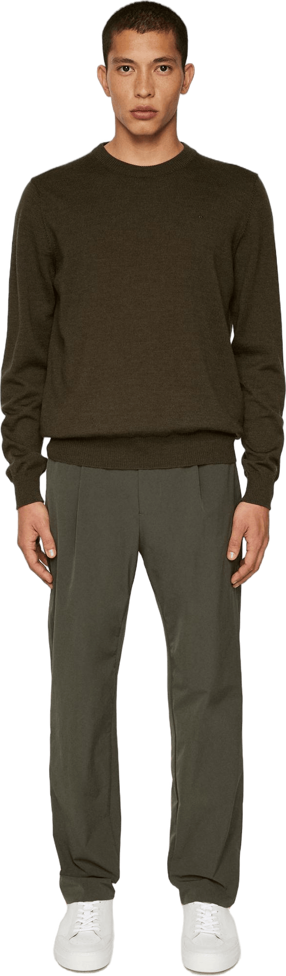 Keane Merino Crew Neck Sweater Forest Green - Bild 2
