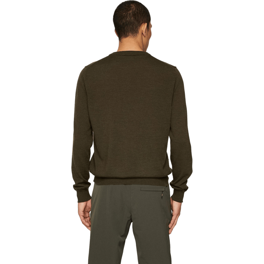 Keane Merino Crew Neck Sweater Forest Green - Bild 3