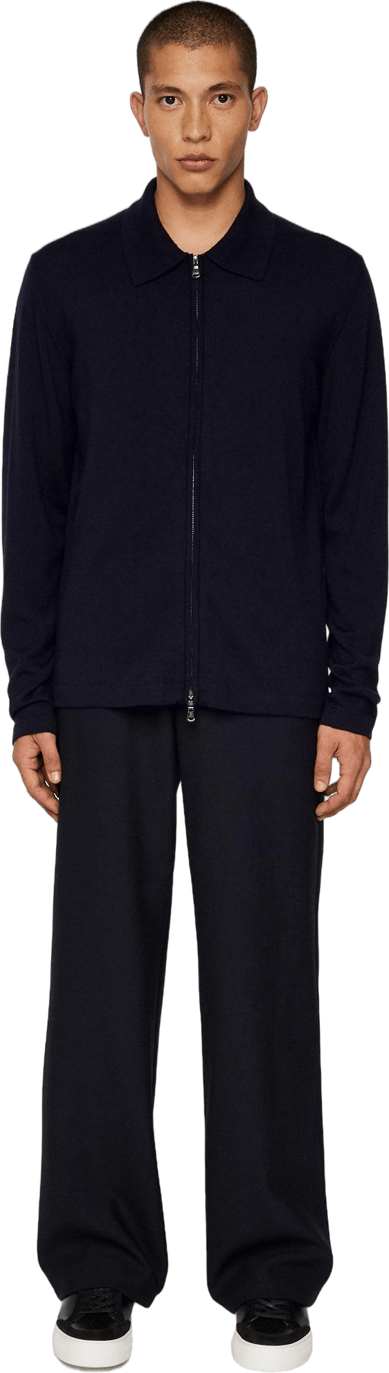 Kaleb Merino Zip Cardigan Jl Navy - Bild 2