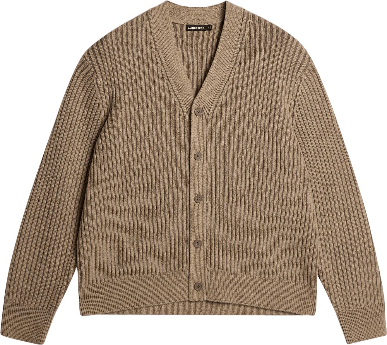 Twin Plated Knit Cardigan Tiger Brown - Bild 5