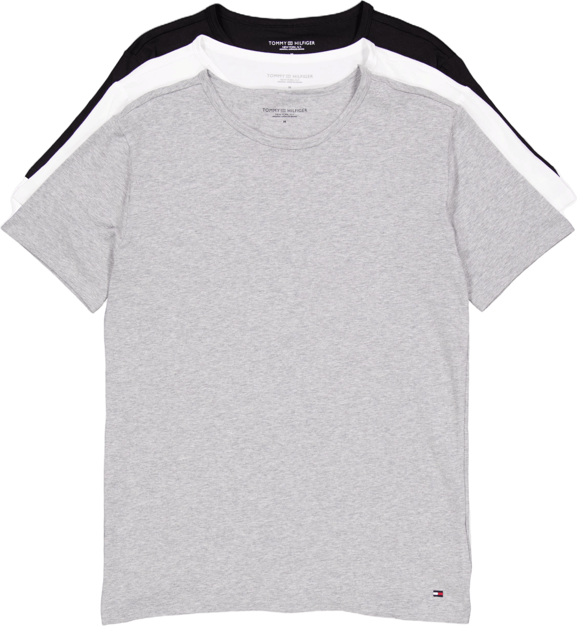 Stretch Cn Tee Ss 3pack Black/white/grey Heather