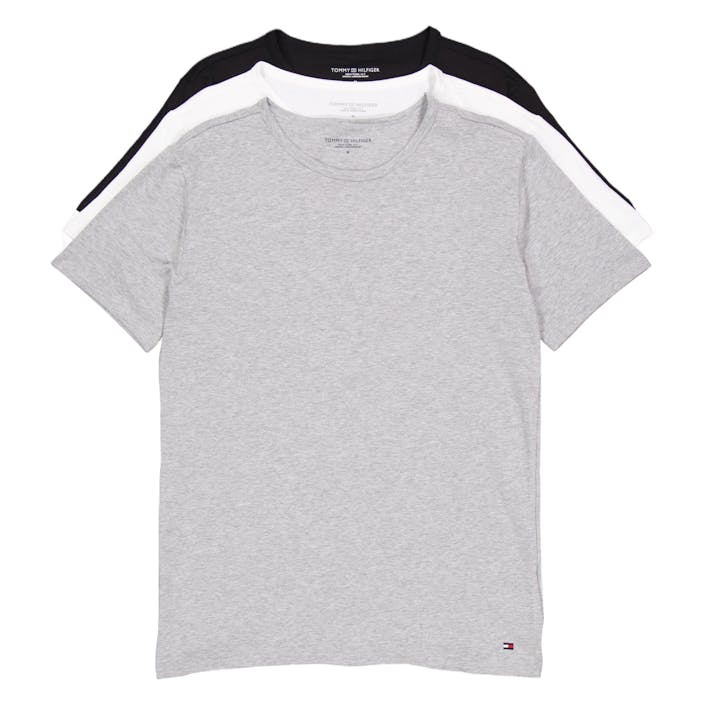 Stretch Cn Tee Ss 3pack Black/white/grey Heather, Male, Odevy, Tričko, Čierna, XL