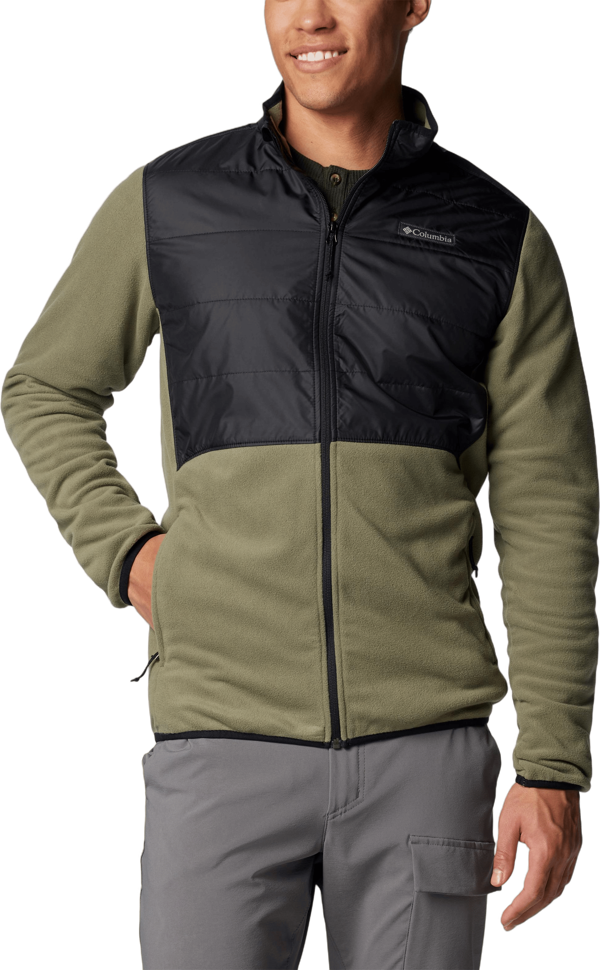 Basin Butte™ Full Zip Fleece I Stone Green, Black, Male, Ropa, chaquetas, Multicolor, S